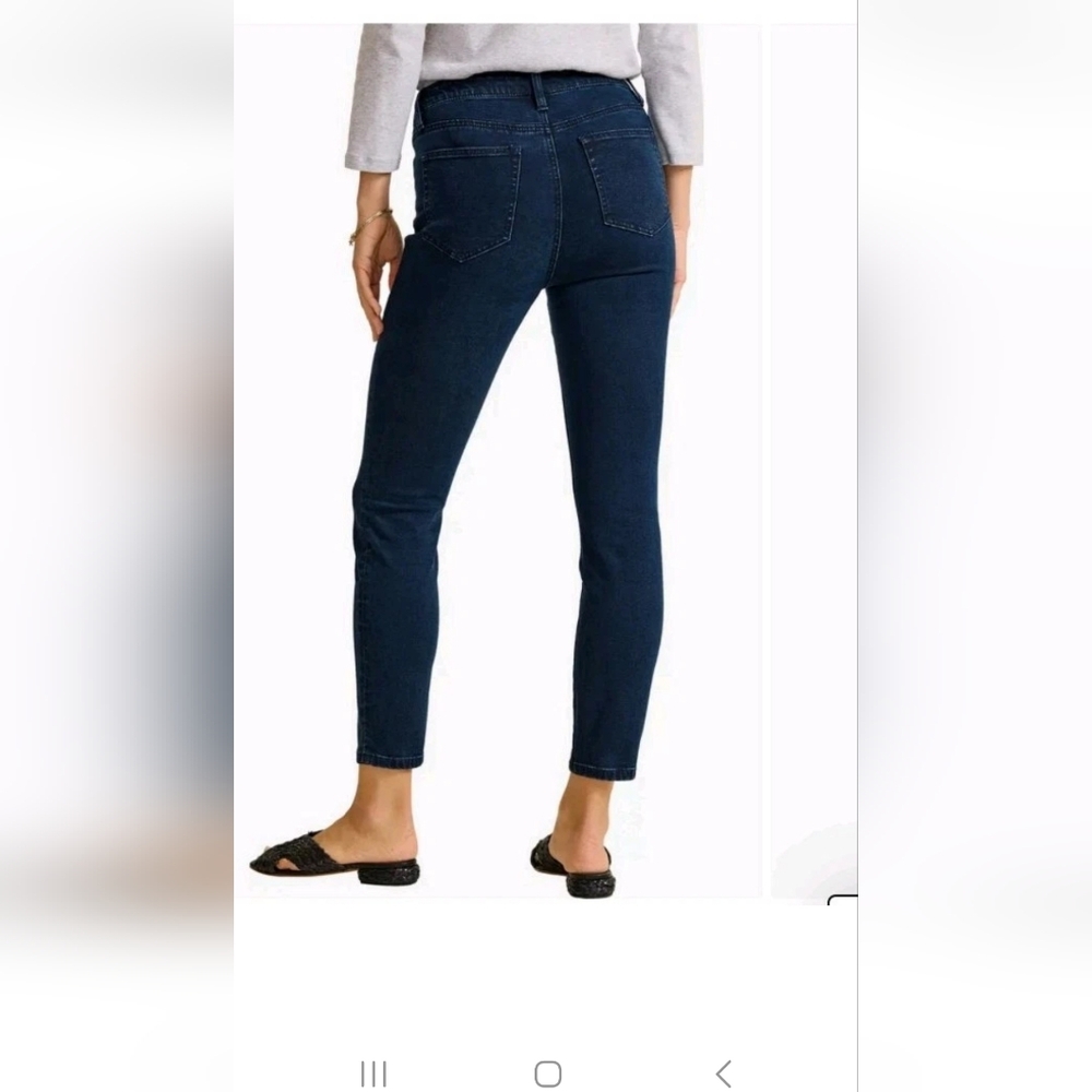 Womens Tommy Bahama High Rise Ankle Length Dark Wash FabricPolyester And Cotton